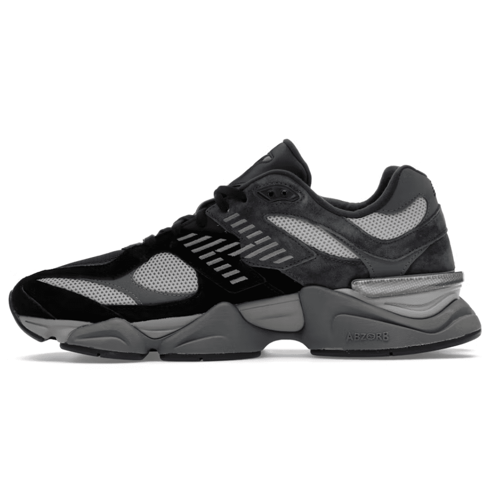 New Balance 9060 Black Castlerock Grey LaceThem
