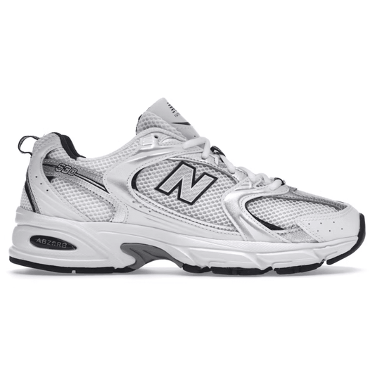 New Balance 530 White Silver Navy LaceThem