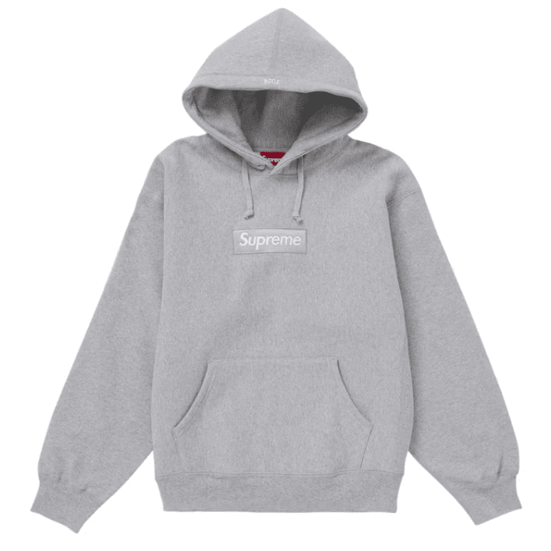Supreme Box Logo Heather Grey Hooded Sweatshirt Sweatshirt FW24 LaceThem