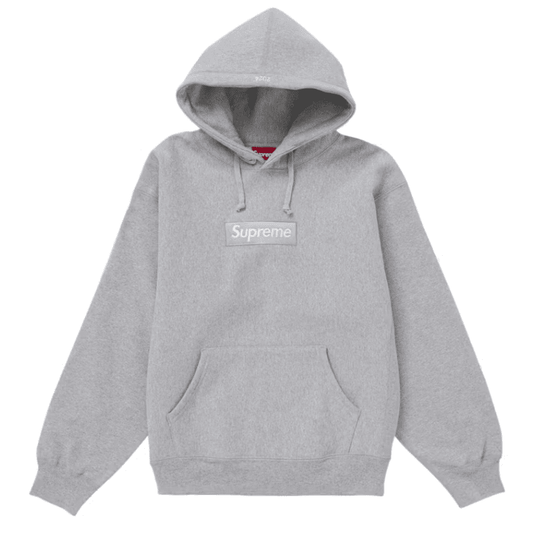 Supreme Box Logo Heather Grey Hooded Sweatshirt Sweatshirt FW24 LaceThem